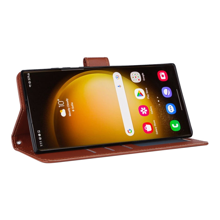 Custodia per cellulare multifunzionale in pelle con chiusura orizzontale con tre slot per schede, For Samsung Galaxy S24 Ultra 5G, For Samsung Galaxy S24+ 5G, For Samsung Galaxy S24 5G, For Samsung Galaxy A05s
