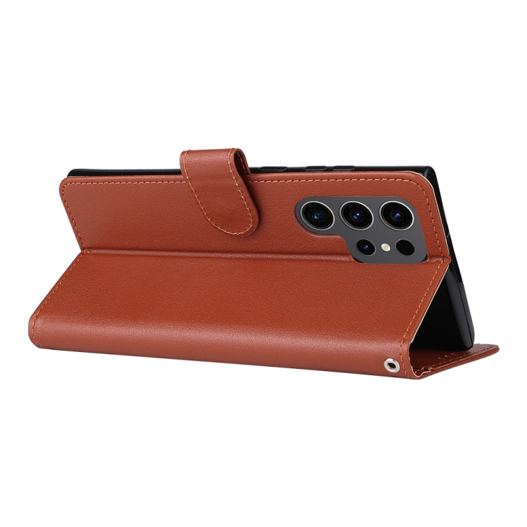 Custodia per cellulare multifunzionale in pelle con chiusura orizzontale con tre slot per schede, For Samsung Galaxy S24 Ultra 5G, For Samsung Galaxy S24+ 5G, For Samsung Galaxy S24 5G, For Samsung Galaxy A05s