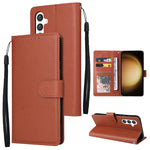 Custodia per cellulare multifunzionale in pelle con chiusura orizzontale con tre slot per schede, For Samsung Galaxy S24 Ultra 5G, For Samsung Galaxy S24+ 5G, For Samsung Galaxy S24 5G, For Samsung Galaxy A05s