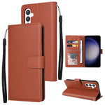 Custodia per cellulare multifunzionale in pelle con chiusura orizzontale con tre slot per schede, For Samsung Galaxy S24 Ultra 5G, For Samsung Galaxy S24+ 5G, For Samsung Galaxy S24 5G, For Samsung Galaxy A05s