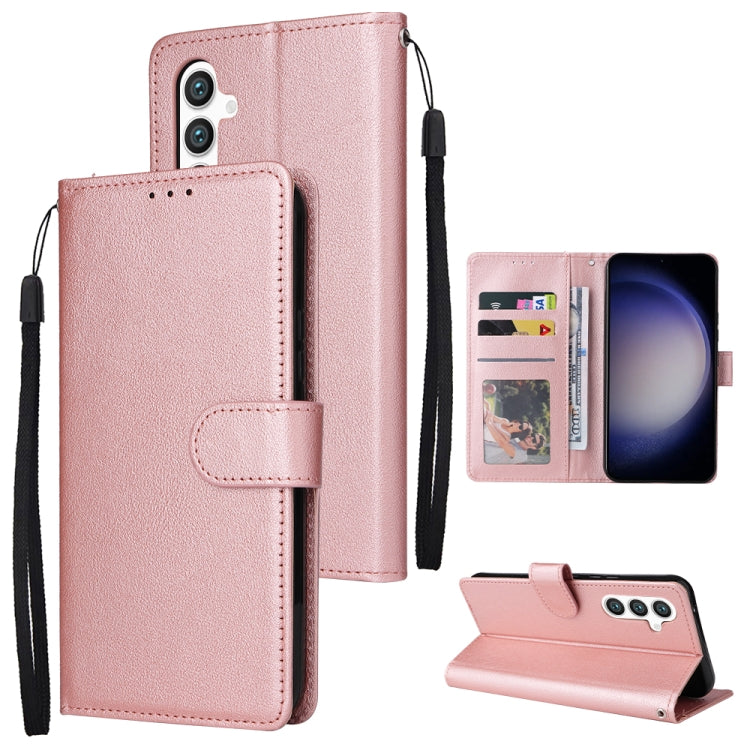 Custodia per cellulare multifunzionale in pelle con chiusura orizzontale con tre slot per schede, For Samsung Galaxy S24 Ultra 5G, For Samsung Galaxy S24+ 5G, For Samsung Galaxy S24 5G, For Samsung Galaxy A05s