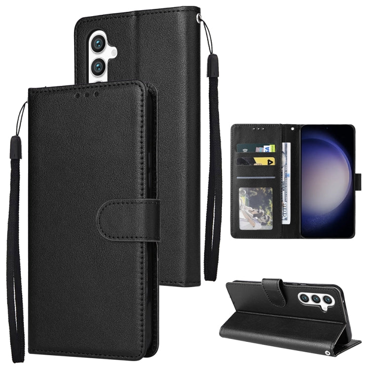 Custodia per cellulare multifunzionale in pelle con chiusura orizzontale con tre slot per schede, For Samsung Galaxy S24 Ultra 5G, For Samsung Galaxy S24+ 5G, For Samsung Galaxy S24 5G, For Samsung Galaxy A05s