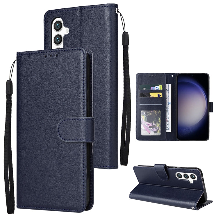 Custodia per cellulare multifunzionale in pelle con chiusura orizzontale con tre slot per schede, For Samsung Galaxy S24 Ultra 5G, For Samsung Galaxy S24+ 5G, For Samsung Galaxy S24 5G, For Samsung Galaxy A05s