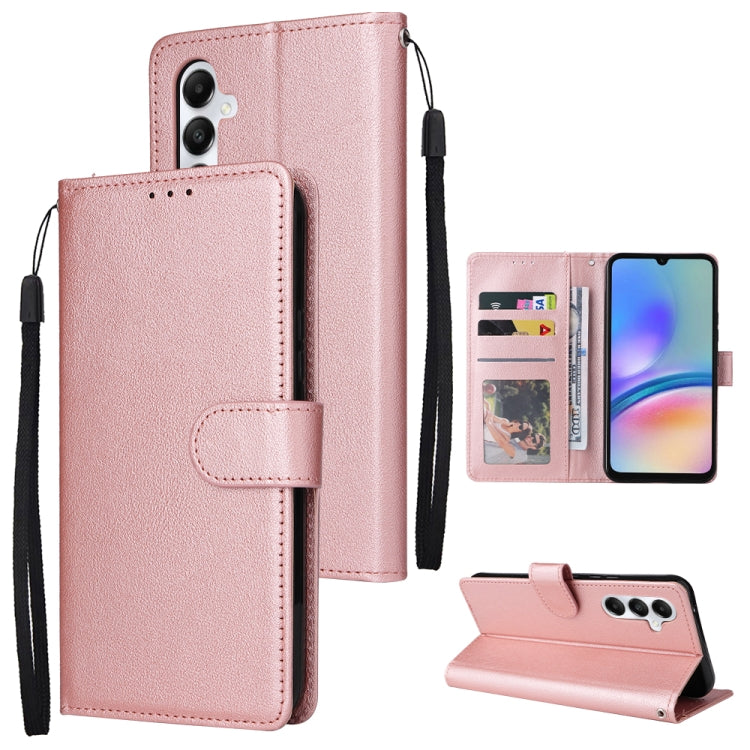 Custodia per cellulare multifunzionale in pelle con chiusura orizzontale con tre slot per schede, For Samsung Galaxy S24 Ultra 5G, For Samsung Galaxy S24+ 5G, For Samsung Galaxy S24 5G, For Samsung Galaxy A05s