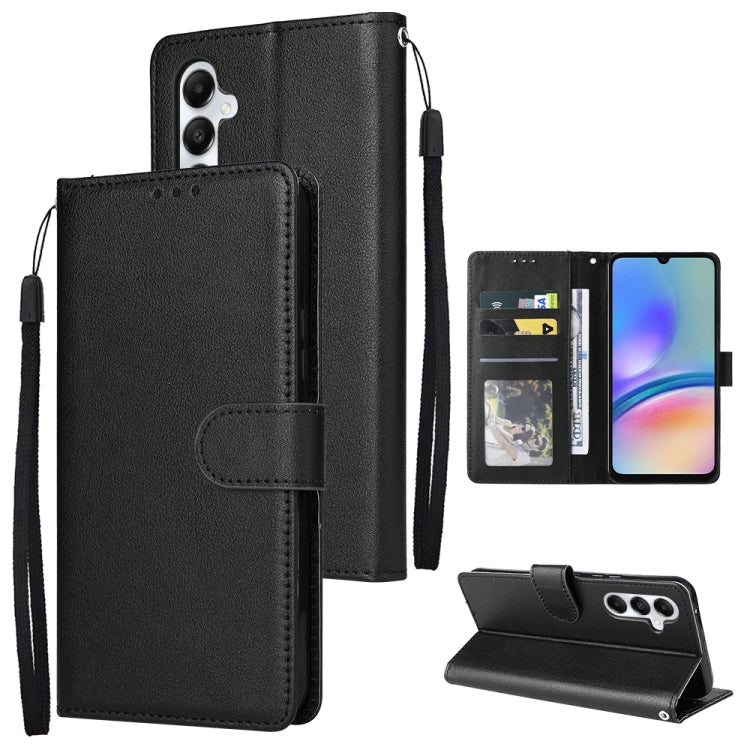 Custodia per cellulare multifunzionale in pelle con chiusura orizzontale con tre slot per schede, For Samsung Galaxy S24 Ultra 5G, For Samsung Galaxy S24+ 5G, For Samsung Galaxy S24 5G, For Samsung Galaxy A05s