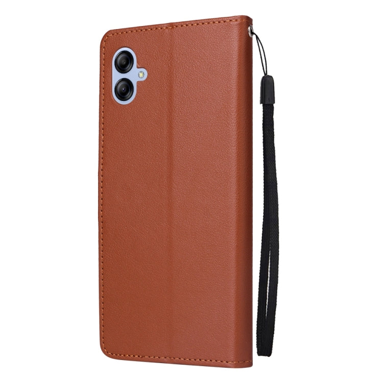 Custodia per cellulare multifunzionale in pelle con chiusura orizzontale con tre slot per schede, For Samsung Galaxy A04e