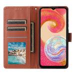 Custodia per cellulare multifunzionale in pelle con chiusura orizzontale con tre slot per schede, For Samsung Galaxy A04e