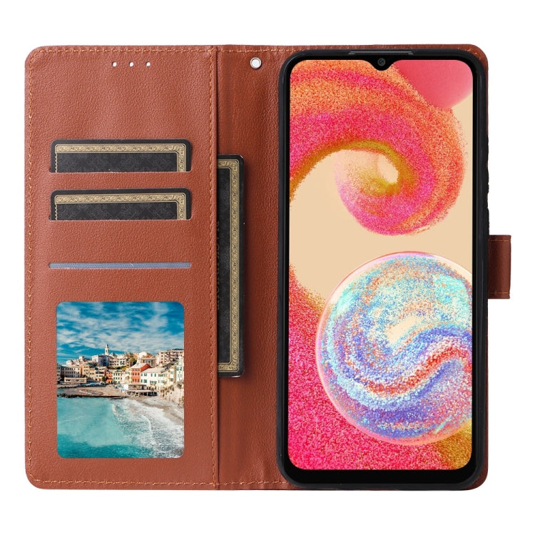 Custodia per cellulare multifunzionale in pelle con chiusura orizzontale con tre slot per schede, For Samsung Galaxy A04e