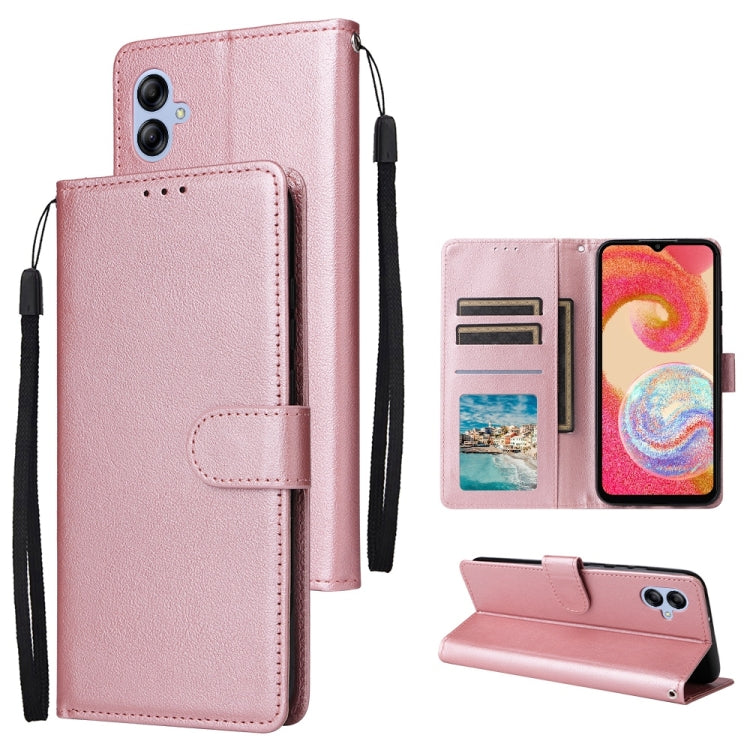 Custodia per cellulare multifunzionale in pelle con chiusura orizzontale con tre slot per schede, For Samsung Galaxy A04e