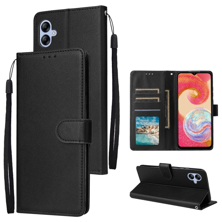 Custodia per cellulare multifunzionale in pelle con chiusura orizzontale con tre slot per schede, For Samsung Galaxy A04e