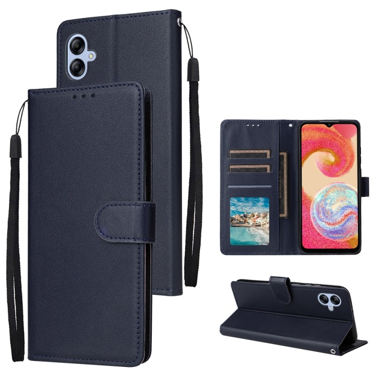 Custodia per cellulare multifunzionale in pelle con chiusura orizzontale con tre slot per schede, For Samsung Galaxy A04e