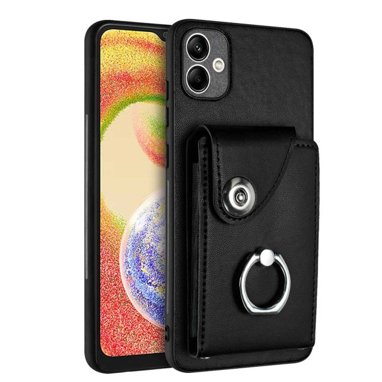 Custodia per telefono in PU con supporto per anello per borsa per carte d'organo, For Samsung Galaxy A24 4G, For Samsung Galaxy A04e / M04 / F04 4G, For Samsung Galaxy A34 5G, For Samsung Galaxy A54 5G