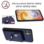 Custodia per telefono in PU con supporto per anello per borsa per carte d'organo, For Samsung Galaxy A05, For Samsung Galaxy A05s 4G, For Samsung Galaxy A25 5G Global, For Samsung Galaxy S23 FE 5G
