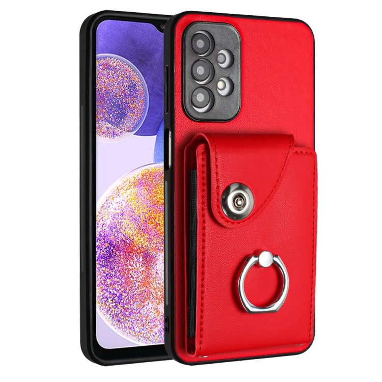 Custodia per telefono in PU con supporto per anello per borsa per carte d'organo, For Samsung Galaxy A53 5G, For Samsung Galaxy A33 5G, For Samsung Galaxy A13 4G, For Samsung Galaxy S22 Ultra 5G