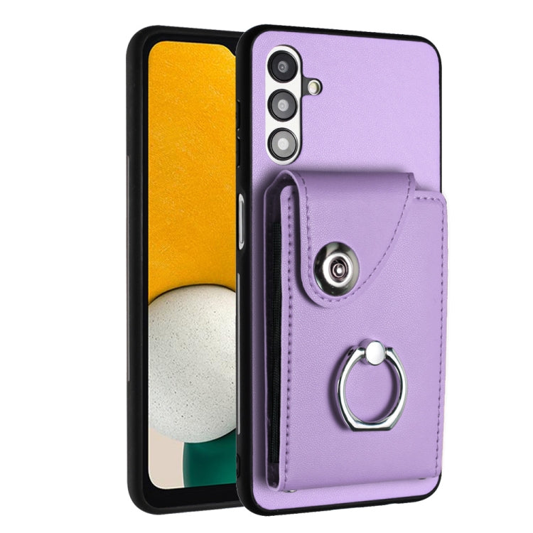 Custodia per telefono in PU con supporto per anello per borsa per carte d'organo, For Samsung Galaxy A04 4G, For Samsung Galaxy A13 5G / A04s, For Samsung Galaxy S20 FE, For Samsung Galaxy A23 165.4mm