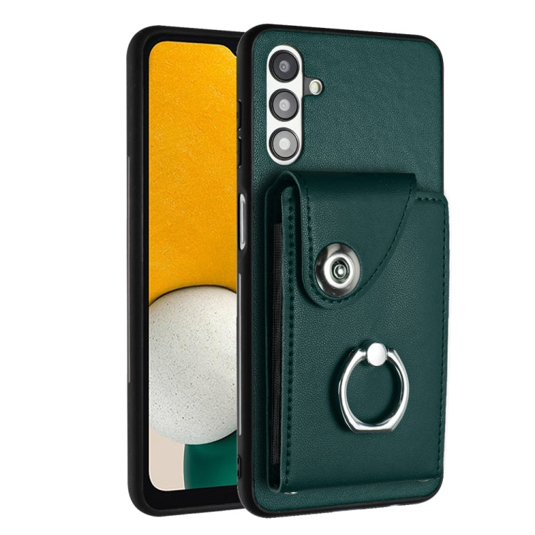 Custodia per telefono in PU con supporto per anello per borsa per carte d'organo, For Samsung Galaxy A04 4G, For Samsung Galaxy A13 5G / A04s, For Samsung Galaxy S20 FE, For Samsung Galaxy A23 165.4mm