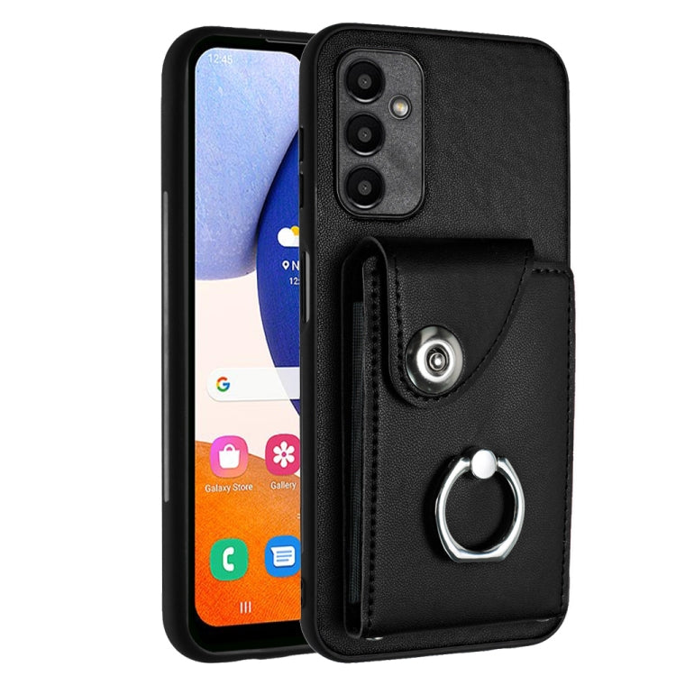 Custodia per telefono in PU con supporto per anello per borsa per carte d'organo, For Samsung Galaxy S24 Ultra 5G, For Samsung Galaxy S24+ 5G, For Samsung Galaxy S24 5G, For Samsung Galaxy A15 4G
