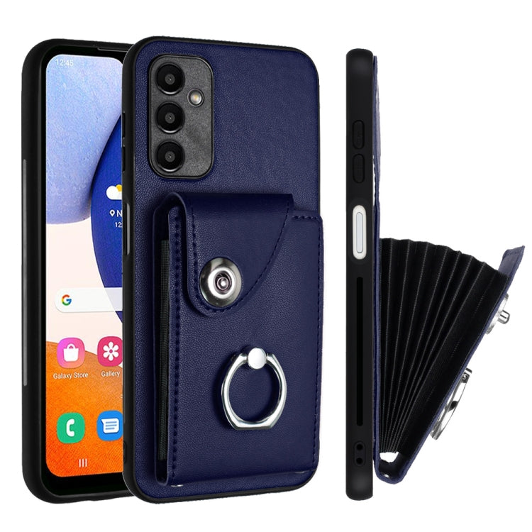 Custodia per telefono in PU con supporto per anello per borsa per carte d'organo, For Samsung Galaxy A24 4G, For Samsung Galaxy A04e / M04 / F04 4G, For Samsung Galaxy A34 5G, For Samsung Galaxy A54 5G