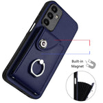 Custodia per telefono in PU con supporto per anello per borsa per carte d'organo, For Samsung Galaxy A24 4G, For Samsung Galaxy A04e / M04 / F04 4G, For Samsung Galaxy A34 5G, For Samsung Galaxy A54 5G