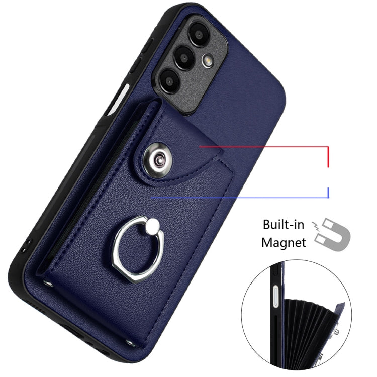 Custodia per telefono in PU con supporto per anello per borsa per carte d'organo, For Samsung Galaxy A24 4G, For Samsung Galaxy A04e / M04 / F04 4G, For Samsung Galaxy A34 5G, For Samsung Galaxy A54 5G