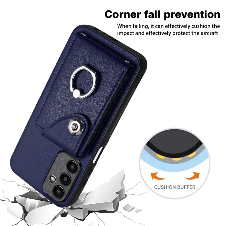 Custodia per telefono in PU con supporto per anello per borsa per carte d'organo, For Samsung Galaxy A24 4G, For Samsung Galaxy A04e / M04 / F04 4G, For Samsung Galaxy A34 5G, For Samsung Galaxy A54 5G