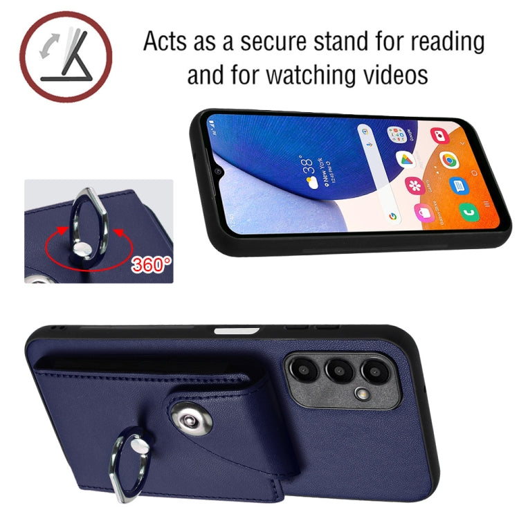 Custodia per telefono in PU con supporto per anello per borsa per carte d'organo, For Samsung Galaxy A24 4G, For Samsung Galaxy A04e / M04 / F04 4G, For Samsung Galaxy A34 5G, For Samsung Galaxy A54 5G