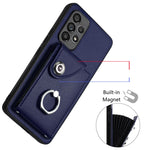 Custodia per telefono in PU con supporto per anello per borsa per carte d'organo, For Samsung Galaxy A53 5G, For Samsung Galaxy A33 5G, For Samsung Galaxy A13 4G, For Samsung Galaxy S22 Ultra 5G