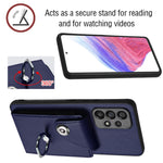 Custodia per telefono in PU con supporto per anello per borsa per carte d'organo, For Samsung Galaxy A53 5G, For Samsung Galaxy A33 5G, For Samsung Galaxy A13 4G, For Samsung Galaxy S22 Ultra 5G