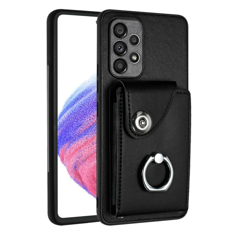 Custodia per telefono in PU con supporto per anello per borsa per carte d'organo, For Samsung Galaxy A53 5G, For Samsung Galaxy A33 5G, For Samsung Galaxy A13 4G, For Samsung Galaxy S22 Ultra 5G