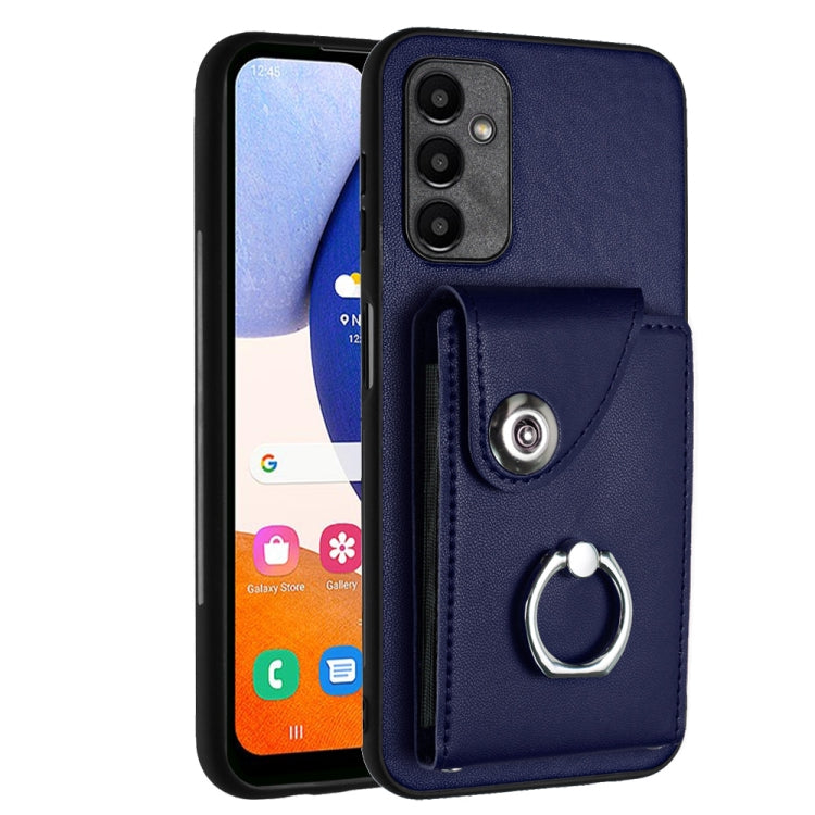 Custodia per telefono in PU con supporto per anello per borsa per carte d'organo, For Samsung Galaxy A05, For Samsung Galaxy A05s 4G, For Samsung Galaxy A25 5G Global, For Samsung Galaxy S23 FE 5G