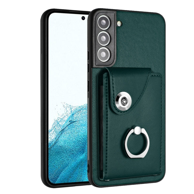 Custodia per telefono in PU con supporto per anello per borsa per carte d'organo, For Samsung Galaxy S22+ 5G, For Samsung Galaxy S22 5G, For Samsung Galaxy S21 FE 5G, For Samsung Galaxy A52 5G