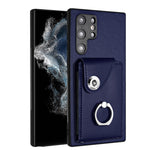 Custodia per telefono in PU con supporto per anello per borsa per carte d'organo, For Samsung Galaxy A53 5G, For Samsung Galaxy A33 5G, For Samsung Galaxy A13 4G, For Samsung Galaxy S22 Ultra 5G