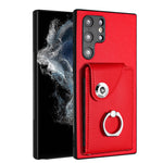 Custodia per telefono in PU con supporto per anello per borsa per carte d'organo, For Samsung Galaxy A53 5G, For Samsung Galaxy A33 5G, For Samsung Galaxy A13 4G, For Samsung Galaxy S22 Ultra 5G
