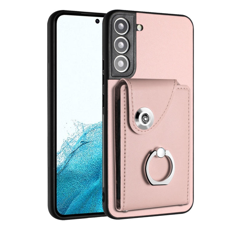 Custodia per telefono in PU con supporto per anello per borsa per carte d'organo, For Samsung Galaxy S22+ 5G, For Samsung Galaxy S22 5G, For Samsung Galaxy S21 FE 5G, For Samsung Galaxy A52 5G