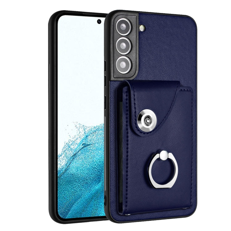 Custodia per telefono in PU con supporto per anello per borsa per carte d'organo, For Samsung Galaxy S22+ 5G, For Samsung Galaxy S22 5G, For Samsung Galaxy S21 FE 5G, For Samsung Galaxy A52 5G