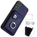 Custodia per telefono in PU con supporto per anello per borsa per carte d'organo, For Samsung Galaxy S22+ 5G, For Samsung Galaxy S22 5G, For Samsung Galaxy S21 FE 5G, For Samsung Galaxy A52 5G