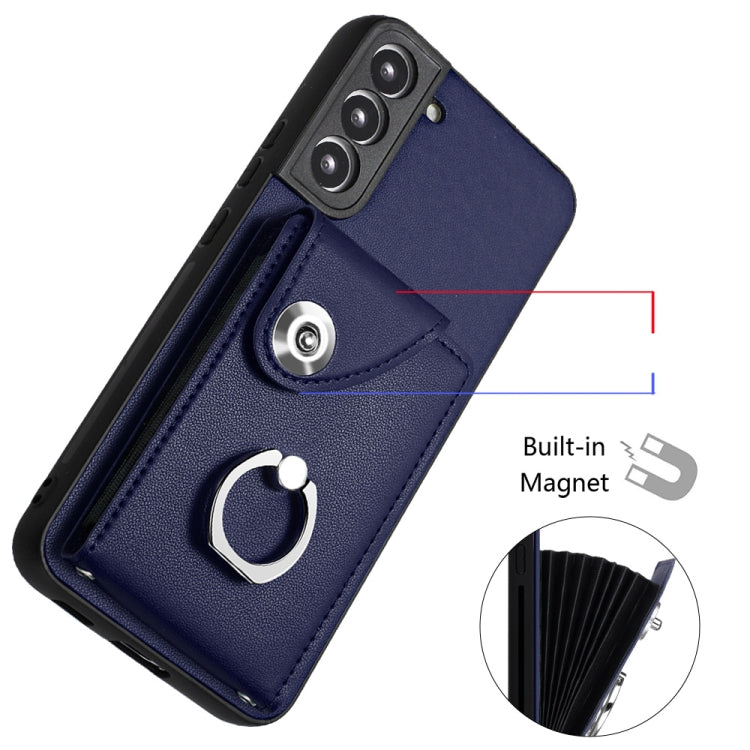 Custodia per telefono in PU con supporto per anello per borsa per carte d'organo, For Samsung Galaxy S22+ 5G, For Samsung Galaxy S22 5G, For Samsung Galaxy S21 FE 5G, For Samsung Galaxy A52 5G