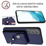 Custodia per telefono in PU con supporto per anello per borsa per carte d'organo, For Samsung Galaxy S22+ 5G, For Samsung Galaxy S22 5G, For Samsung Galaxy S21 FE 5G, For Samsung Galaxy A52 5G
