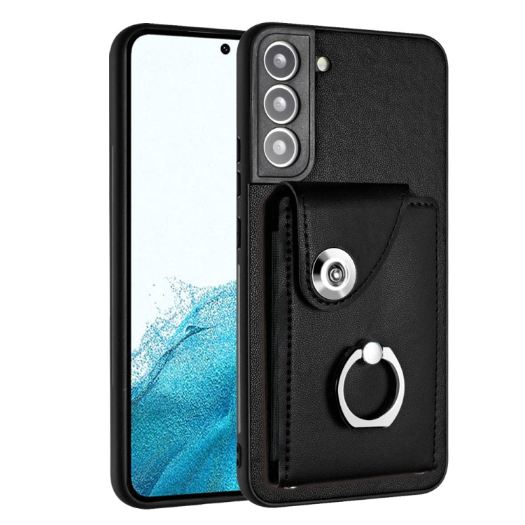 Custodia per telefono in PU con supporto per anello per borsa per carte d'organo, For Samsung Galaxy S22+ 5G, For Samsung Galaxy S22 5G, For Samsung Galaxy S21 FE 5G, For Samsung Galaxy A52 5G
