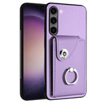 Custodia per telefono in PU con supporto per anello per borsa per carte d'organo, For Samsung Galaxy S23 Ultra 5G, For Samsung Galaxy S23+ 5G, For Samsung Galaxy S23 5G, For Samsung Galaxy A14 5G