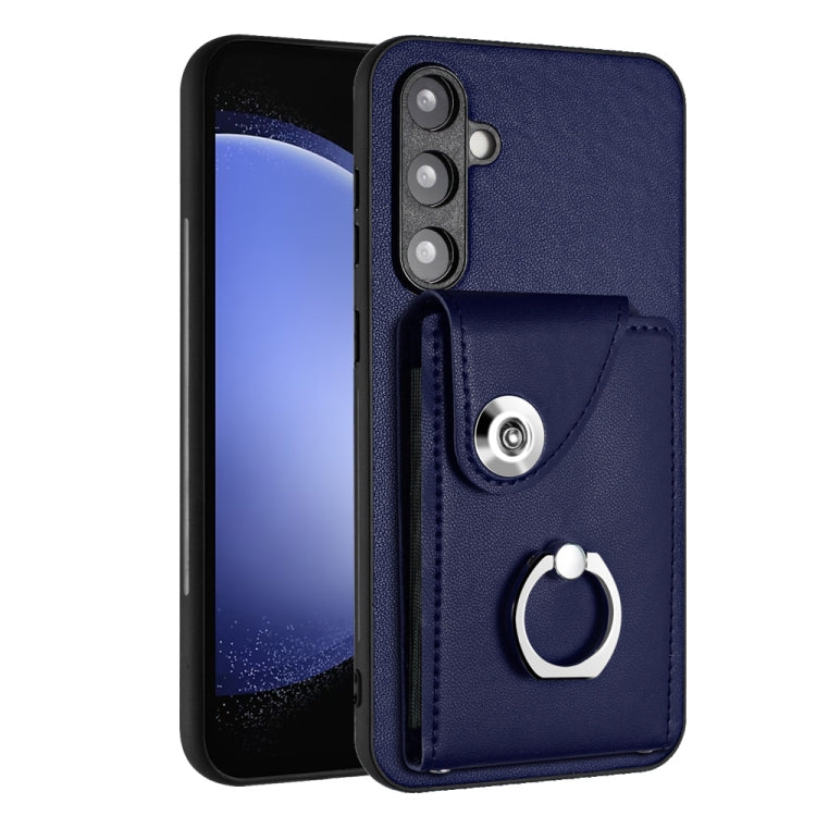 Custodia per telefono in PU con supporto per anello per borsa per carte d'organo, For Samsung Galaxy A05, For Samsung Galaxy A05s 4G, For Samsung Galaxy A25 5G Global, For Samsung Galaxy S23 FE 5G