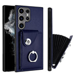 Custodia per telefono in PU con supporto per anello per borsa per carte d'organo, For Samsung Galaxy S23 Ultra 5G, For Samsung Galaxy S23+ 5G, For Samsung Galaxy S23 5G, For Samsung Galaxy A14 5G