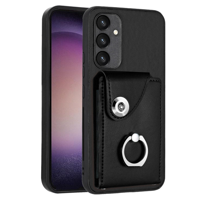 Custodia per telefono in PU con supporto per anello per borsa per carte d'organo, For Samsung Galaxy A24 4G, For Samsung Galaxy A04e / M04 / F04 4G, For Samsung Galaxy A34 5G, For Samsung Galaxy A54 5G