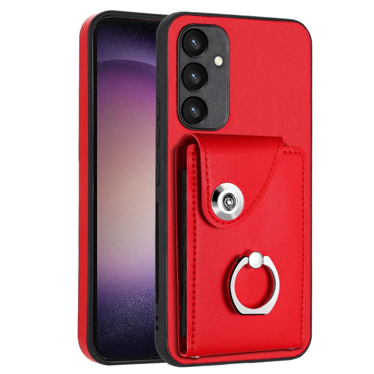 Custodia per telefono in PU con supporto per anello per borsa per carte d'organo, For Samsung Galaxy A24 4G, For Samsung Galaxy A04e / M04 / F04 4G, For Samsung Galaxy A34 5G, For Samsung Galaxy A54 5G