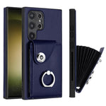 Custodia per telefono in PU con supporto per anello per borsa per carte d'organo, For Samsung Galaxy S24 Ultra 5G, For Samsung Galaxy S24+ 5G, For Samsung Galaxy S24 5G, For Samsung Galaxy A15 4G