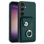 Custodia per telefono in PU con supporto per anello per borsa per carte d'organo, For Samsung Galaxy S24 Ultra 5G, For Samsung Galaxy S24+ 5G, For Samsung Galaxy S24 5G, For Samsung Galaxy A15 4G