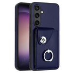 Custodia per telefono in PU con supporto per anello per borsa per carte d'organo, For Samsung Galaxy S24 Ultra 5G, For Samsung Galaxy S24+ 5G, For Samsung Galaxy S24 5G, For Samsung Galaxy A15 4G