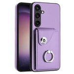 Custodia per telefono in PU con supporto per anello per borsa per carte d'organo, For Samsung Galaxy S24 Ultra 5G, For Samsung Galaxy S24+ 5G, For Samsung Galaxy S24 5G, For Samsung Galaxy A15 4G
