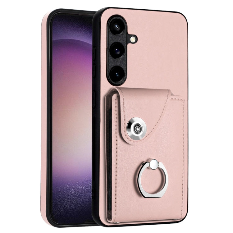 Custodia per telefono in PU con supporto per anello per borsa per carte d'organo, For Samsung Galaxy S24 Ultra 5G, For Samsung Galaxy S24+ 5G, For Samsung Galaxy S24 5G, For Samsung Galaxy A15 4G