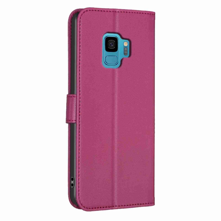 Custodia per telefono in pelle goffrata a quattro foglie, For Samsung Galaxy S9
